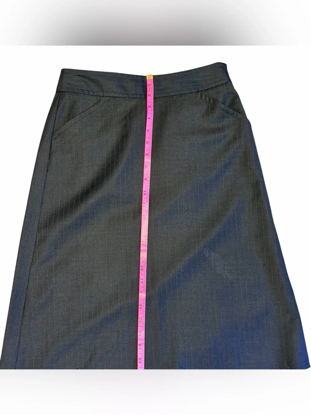 J. Crew Grey A-Line Skirt With Subtle Pinstripes Women’s Size 0